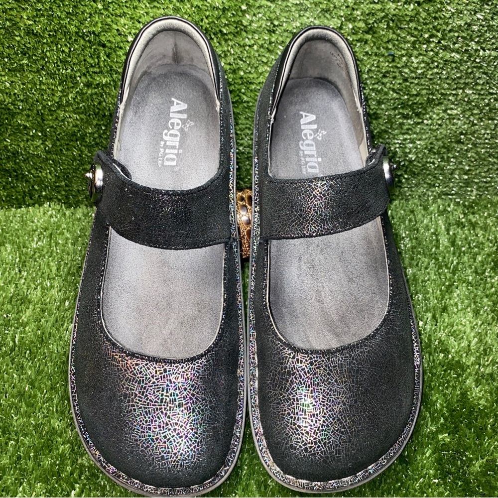 Alegria Women's SIZE 42/10 Iridescent Paloma   Metallic Mary Jane Jill Leather